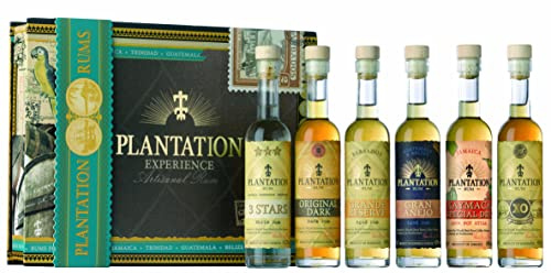 PLANTATION - Coffret Rum Experience - Six Fioles de 10 cl - Idéal pour découvrir le Rhum - Origine principale : Barbade - 6x10cl
