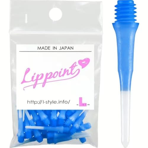 L-style Dartspitzen: Original Lippoint – Soft Tip Dartspitzen – 2BA Gewinde – Reguläre Länge – 2-Ton Blau 2er-Pack