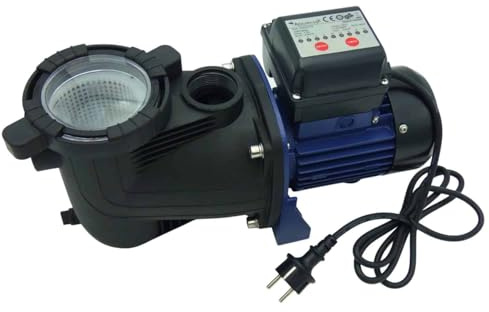 EDENEA Pompe Filtration Piscine avec Timer Intégré - Modèle 1/2 - Piscine 20 à 40m3 - avec Préfiltre- Couvercle Quick Lock sans Vis - A Utiliser en complément d'un Filtre