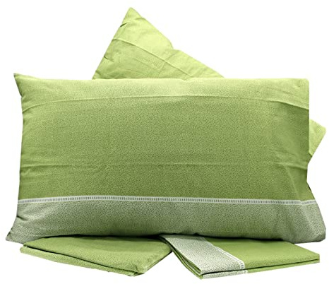 Novia - Lenzuola Letto Singolo Cotone, Lenzuola Cotone Letto Singolo | Lenzuolo Letto Singolo Completo a Fantasia, Lenzuola Letto Singolo Bambini (Cromo Verde)
