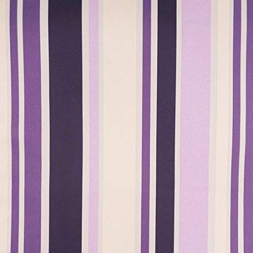 HEKO PANELS Oxford Wasserdichte Meterware Canvas Polyester Stoff Zum Nähen, Möbel- und Dekostoffe, Handwerken, Wasserabweisend, Blickdicht, Streifen Lila 100 x 160 cm