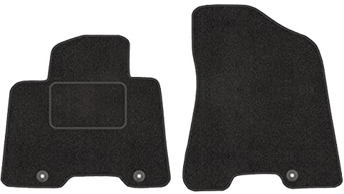Motohobby Fußmatten passend für Hyundai Tucson III Schwarz 2-teilig | Automatten, maßgeschneidert, rutschfest, Schmutzschutz für jeden Tag, Velours