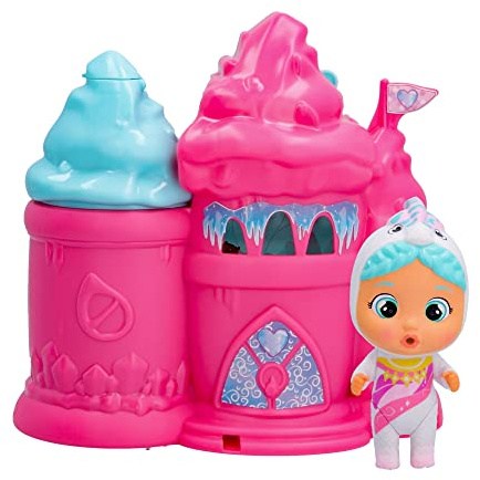 BEBÉS LLORONES LÁGRIMAS MÁGICAS Icy World Castillo de Cristal de Elodie | Playset de la princesa Elodie con 9 Accesorios - Juguete para niños y niñas +3 Años