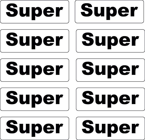 Stickerloveshop 10x Aufkleber Flüssigkeiten Kraftstoff Kennzeichnung Tankdeckel Kanister Auto Hinweis Brennstoffe AdBlue Benzin Gemisch Diesel Wasser Aspen Super (Super)