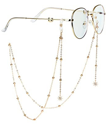 Brillenkette Mode-Sonnenbrillen-Hängekette Böhmische Buchstaben Schmetterling Muschel Sterne Mond Charm Brillenkette Schmuck Für Damen Mangostar