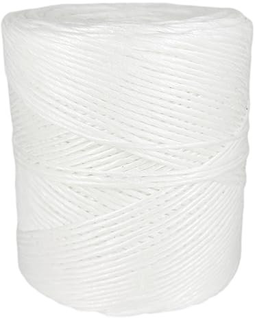 Corde, Ficelle en polypropylène Rafia, 1,6MM * 420M, fabriquée en Espagne, pour Agriculture, Emballage, Bricolage, Jardinage. Blanc