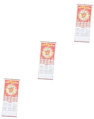 EXCEART 3stücke Hängender Wandkalender Im Traditionellen Chinesischen Stil Monatlicher Kalender Für Familie Und Freunde Klare Druckqualität Für Kultur-liebhaber
