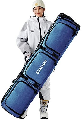 XCMAN Snowboardtasche Robuste 160/190cm Snowboard-Tasche Für -Skitrage-Rucksack Flugreisen geeignet (Navy Blau)