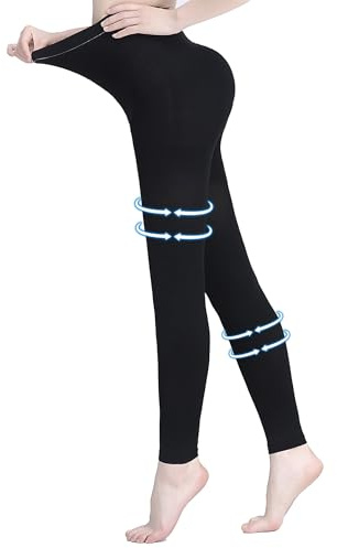 AMZAM® Medizinische Kompressionsstrumpfhose für Damen und Herren, 20-30 mmHg abgestufte Kompressionsleggings blickdichte fußlose Taille hohe Kompressionsstrümpfe für Ödeme, Krampfadern, nach