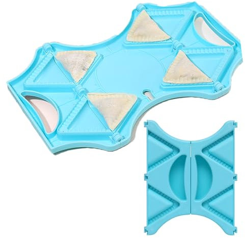 Hezhou Ravioli Dumplings Maker Machine Moule à Ravioli moules pour raviolis dumpling Moule à chaussons Dough Impression Press Pâtisserie Outils pour ravioli, raviolis (Bleu)