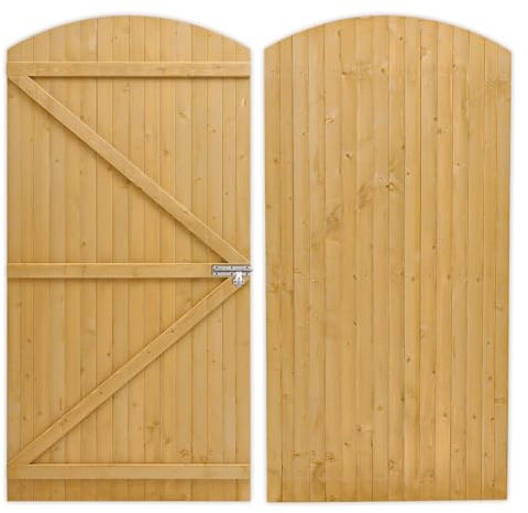 DKIEI Wooden Garden Gate, 105x180 cm Wooden Gate for Garden