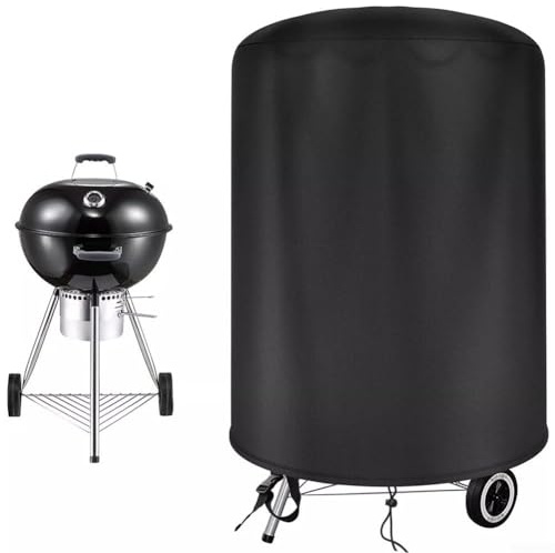 Eawfgtuw Kugelgrill-Abdeckung, Holzkohlegrill-Abdeckung für Weber-Grill, 57 cm, wasserdicht, UV-beständig, Oxford-Tuch