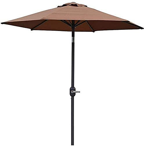 OWOHYG Parasol de terrasse extérieur, Parasol de Jardin, inclinable de 2,5 m avec 6 Nervures, Parasol de Plage Hexagonal pour tonnelle extérieure, terrasse, Balcon