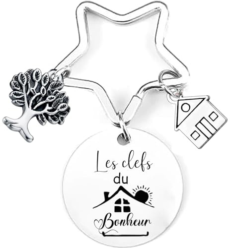 Lumengqi Cadeau Nouvelle Maison Porte-clés Nouvelle Maison Porte clé Couple Personnalisé Porte-Clés Maison Cadeau Couple Porte-Clés Maison Cadeau Cremaillere Porte Clé Cadeaux Couple Original