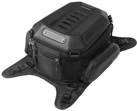 Motorbike Riding Bag Universeller Wasserdichter 15-18-Liter-Motorrad-Tankrucksack Für Die Meisten Enduro-/Dual-Sport-/ADV-Motorräder Eva-Hartschalen-Rucksack Motorcycle Side Bag(Matte Black)