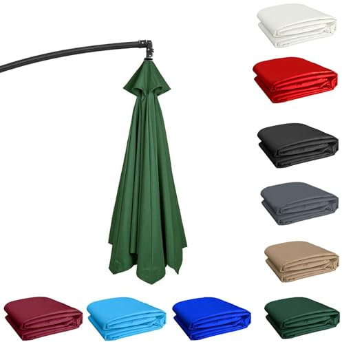 Outdoor Sonnenschirm Baldachin Abdeckung für 2/2,7/3 Meter Gartenschirm Ersatztuch für Tischschirm mit Sonnenschutz 6/8 Arme Design