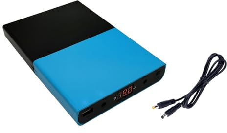 Psdndeww Power Supply Box 1-24 V Adjustable Output 12 x 18650 Battery Case for Laptop Router LED Light Without Battery