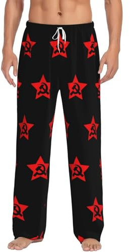 KWQDOZF Hammer und Sichel Herren Pyjamahose