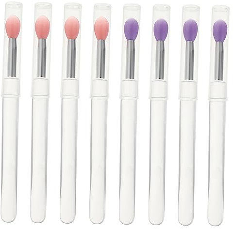 Beaupretty 8pcs Silicone Lip Mask Brush Set Eye Shadow Makeup Applicators Safe Convenient Lightweight Skin-friendly