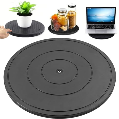 Plataforma Giratoria Pesado para Televisión, Soporte Giratorio Negro Bandeja Giratoria 20/25/30/40 cm, rotación de 360°, para Monitor Altavoces Artesanía y Utensilios de Cocina(400 mm)