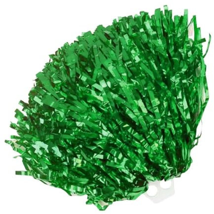 Cheerleading-Pompons, praktisch, helle Farbe, Glitzer für Basketball, Tanz, Cheerleader-Pompons, Grün