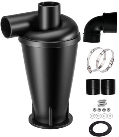 Quixpszto Collecteur de poussière cyclonique DIY Séparateur turbocompressé Collecteur de poussière Industriel Aspirateur à Cartouche Bride de Base Filtre cyclonique for Le Travail du Bois