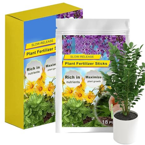 Bastoncini Concime Piante Per Piante Da Esterno - Nutriente Per Cura Piante,18 Pezzi Nutrienti Naturali A Lento Rilascio Per Orto Giardino Fiori Alimentazione Continua Piante Da