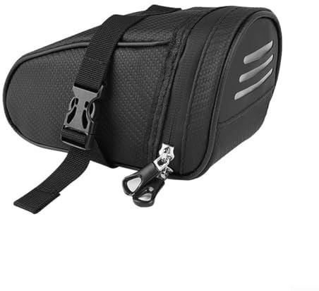 Fahrradsatteltasche, Fahrradtasche für hinten, Mountainbike, Rennrad, Sattelstützentasche mit reflektierendem Streifen, für die meisten Fahrräder