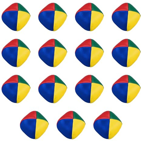 Zyluniy Kit de Jonglage Enfant, （5cm） 15 Balles de Jonglage Colorées pour Débutants, Apprentissage Ludique des Cascades, Boules Anti-Stress pour Adultes Enfants Débutants Jouet de Plein Air