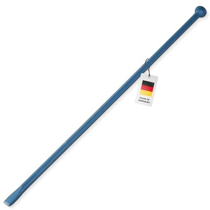 blizz-z Pflasterbrechstange - Länge: 150cm - unlegiertes C45 Werkzeugstahl | Profi Brechstange, Nageleisen, Nagel-Hebeleisen, Zimmermannseisen - Ø 30mm - mit Meißel und Kugelkopf - Made in Germany