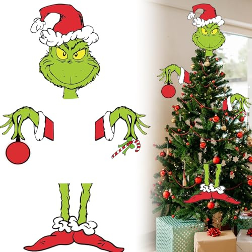 Grinch Weihnachtsbaumschmuck, Grinch Weihnachtsdekorationen, Grinch Weihnachtsschmuck, Arme und Beine für Weihnachtsbaum, Grinch Hängende Ornament, Weihnachtsbaumschmuck, Weihnachtsschmuck