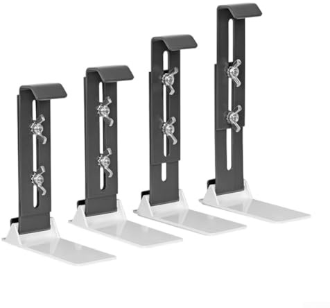 4 soportes de acero inoxidable para caja de ventana, altura ajustable, soportes para macetas de balcón para alféizar de ventana exterior, no requiere taladrar