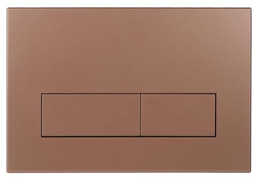 Mendorio Placca di Comando WC, Compatibile con Geberit Sigma, UP300 e UP320, Piastra Doppio Scarico, Dimensioni 246×164 mm, Completa di Set di Leve di Scarico e Telaio di Montaggio (Bronzo)