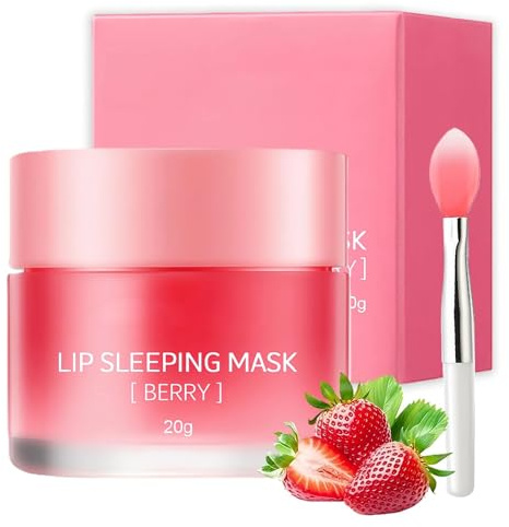 Lip Mask, Lip Sleeping Masks, Overnight Care, Lips Moisturiser For Dry Chapped Peeling Cracked, Fades Lips Lines
