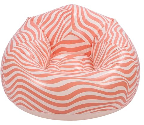 Xiuganpo Aufblasbarer Lounge-Sessel, Tragbarer Aufblasbarer Sitz mit Klarem Design für den Innen- und Außenbereich (PINK)