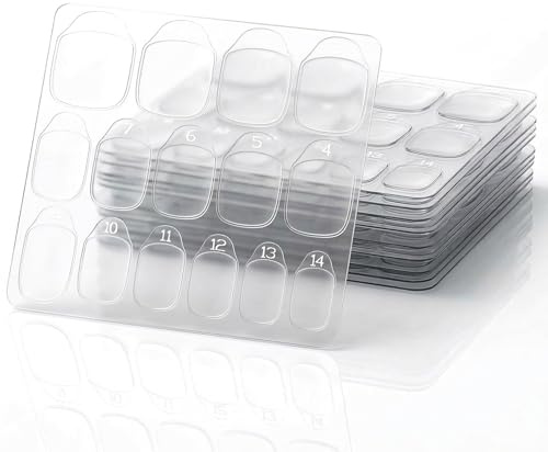 300 Cuscinetti Adesivi per Unghie Finte, 14 Misure di Adesivi per Unghie Press-On, Colla in Gel, Kit Nail Art