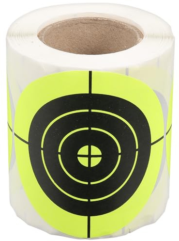 WESIEVYA Étiquettes Autocollantes Rondes en Papier Effet Fluorescent, 200 Pièces par Rouleau, Pratiques pour Cible de Tir Sportif et Exercices de Précision