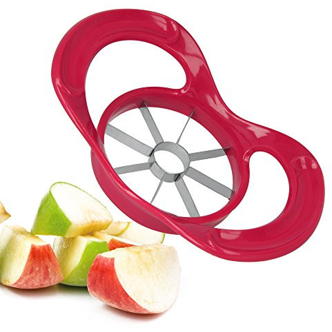 Metaltex Vitamine's Power Cortador de Manzanas, Acero Inoxidable, Rojo, 19.5x11.5x5.5 cm