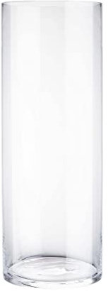 BUTLERS Vase aus Glas H 40 x B 15 x cm -Pool- Zylindrische Bodenvase Glas transparent für Blumen und Deko | Tulpenvase, Kerzenhalter und Tischdeko