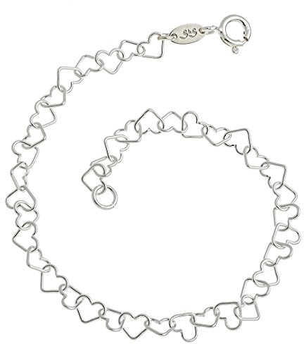 Fashion Line Armband Herzen - Länge wählbar 16-25cm - echt 925 Silber