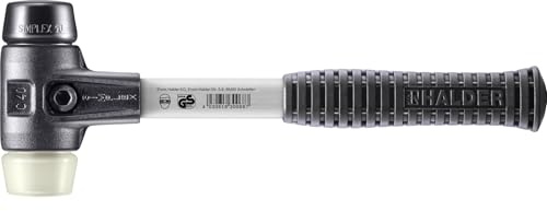 SIMPLEX-Schonhammer, Gummikomposition/Nylon; mit verstärktem Tempergussgehäuse und Fiberglasstiel | D=40 mm | 3728.040