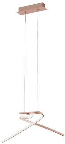 Eglo LED lámpara colgante Palozza, lámpara suspendida de 2 luces, lámpara | de techo de aluminio y plástico, lámpara para mesa de comedor, lámpara de salón colgante en oro rosa y blanco