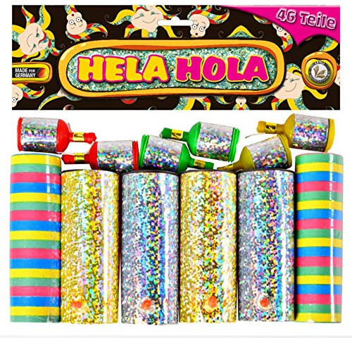 Lesli Hela Hola Luftschlangen Tischfeuerwerk Party Knaller Beutel 46-teiliges Party-Paket