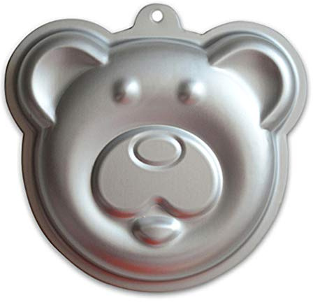 Ulalaza Moule à gâteau en aluminium 3D forme d'ours pan de cuisson bricolage anniversaire moule à gâteau de cuisine fournitures