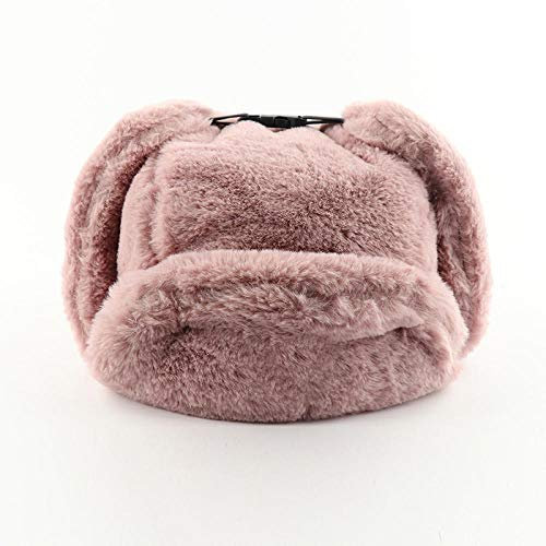Russen Mütze Herren Pink Trooper Hut Herren Armee Militär Russisch Ushanka Bomber Hut Winter Warme Kappen Pilot Earflap Trapper -Pink