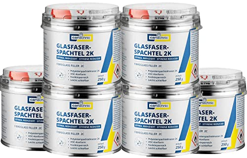 CARTECHNIC 6X 2K PE Glasfaserspachtel Spachtelmasse Glasfaser Spachtel 250g