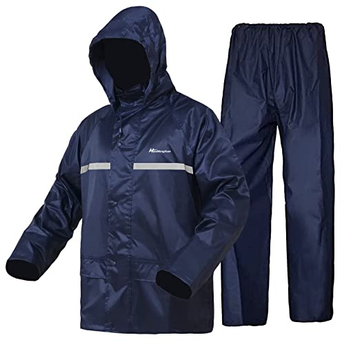 Set completo giacca e pantaloni impermeabili in nero, blu navy, uomo o donna