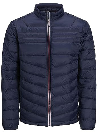 JACK & JONES Jungen Jacket Jjehero Puffer Collar Noos, Navy Blazer/Detail:Contrast Zip, XL