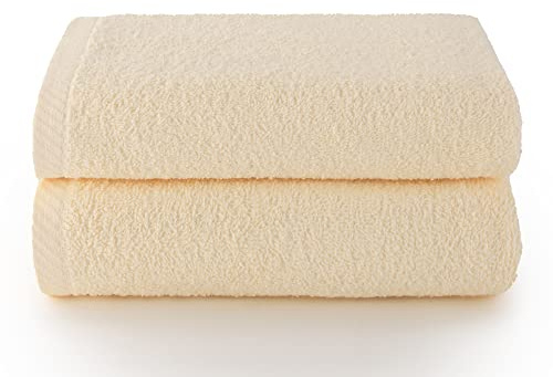 Top Towel - Plus - stora badhanddukar - badhanddukar - 2 dyra handdukar eller bidé - 30 x 50 cm - 100% bomull - naturlig