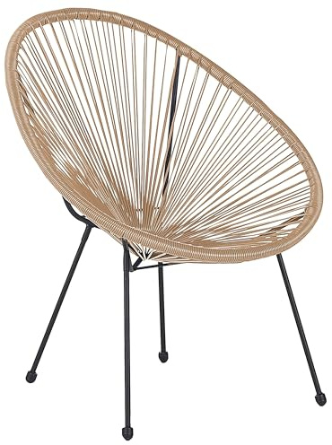 Gartenstuhl mexikanischer Stuhl beige / natürlich Rattanstuhl Acapulco II